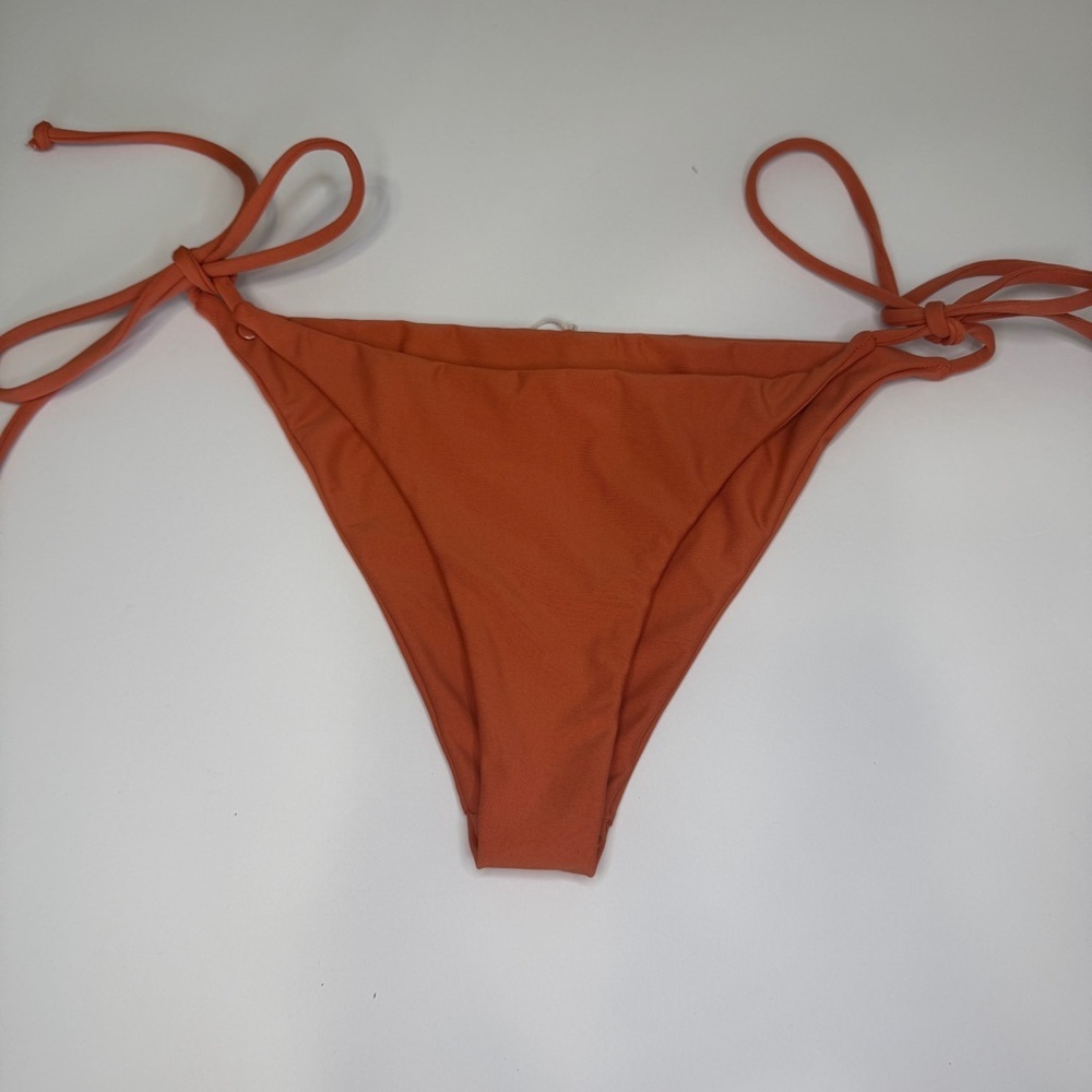 Volcom Rust Orange String Bikini Bottoms | Size S… - image 1